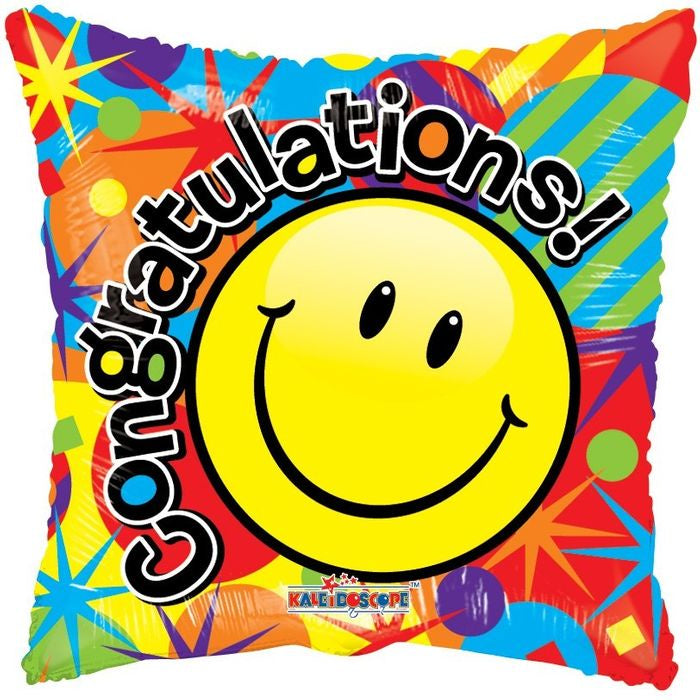18in SMILEY CONGRATULATIONS FOIL