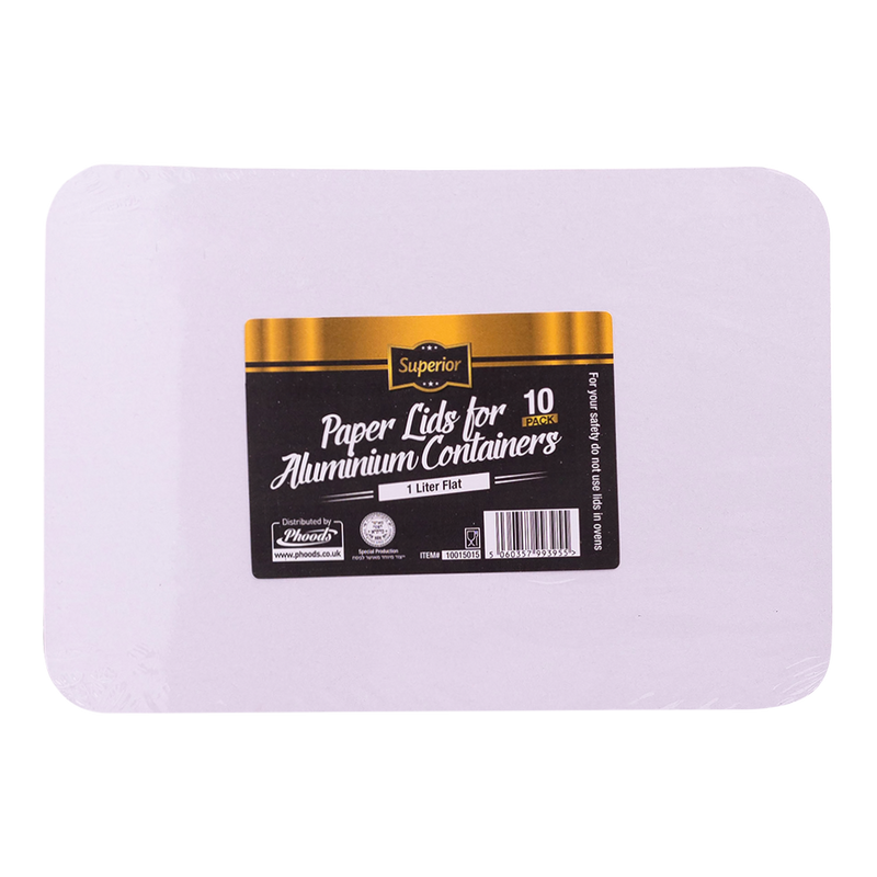 Paper Lids [Passover]  for 1L Flat Aluminium Containers &