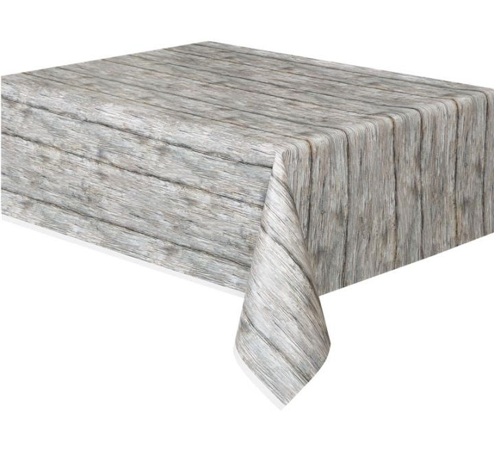 54x108in RUSTIC WOOD PATTERN TABLECOVER