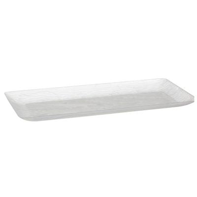 Small Wood/Clear Rectangular Tray (3738)