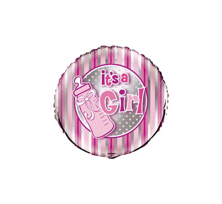 18in ITS A GIRL BOTTLE FOIL BALLOON