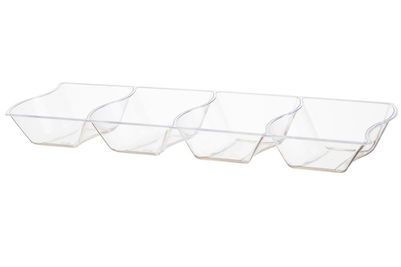 Plastic Clear 4 Section Tray (3737) CS