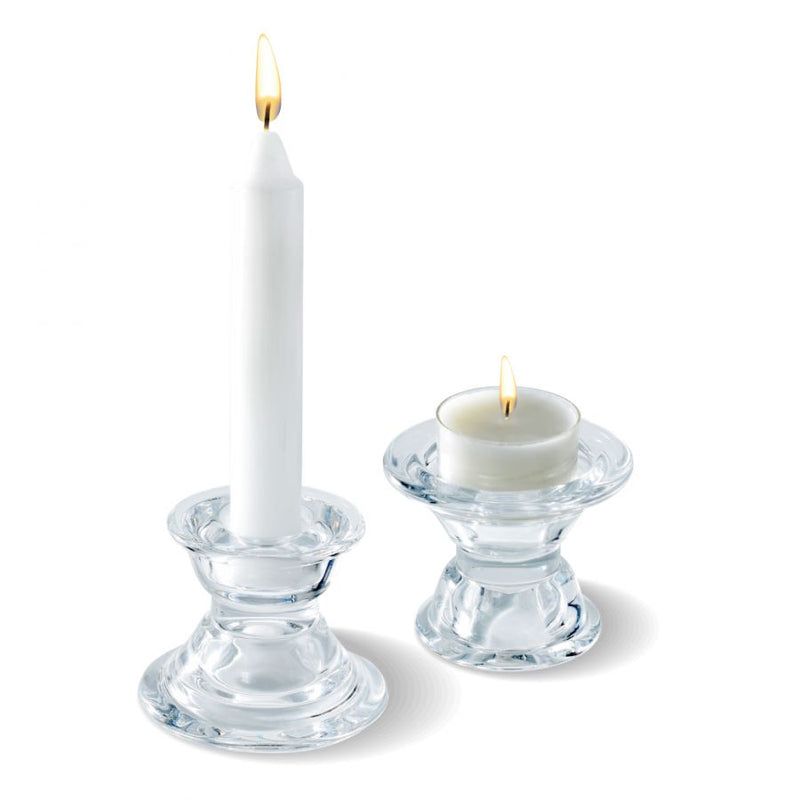 Ner Mitzvah 2 in 1 Glass Candle Holder 2pk