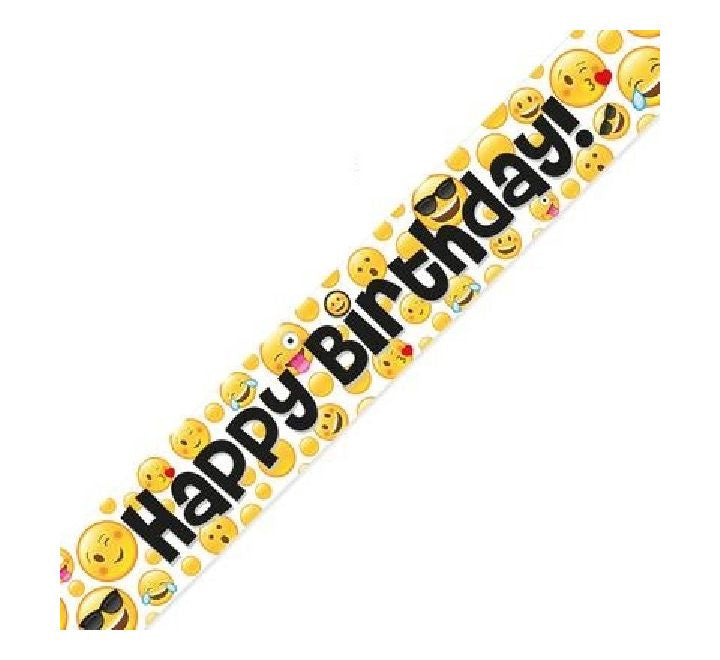 2.7 mtr Happy Birthday Smiley Face Banner 625259