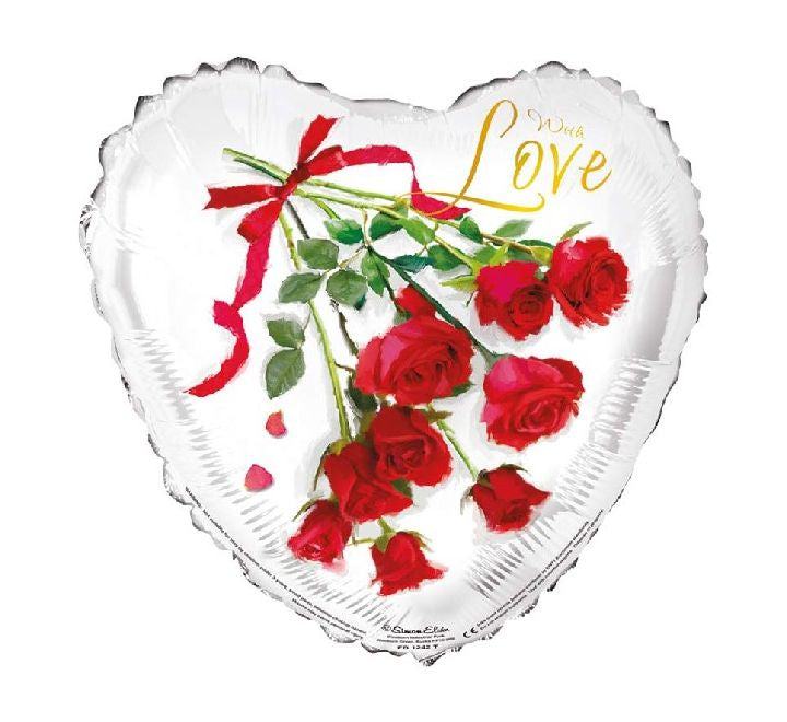 18in WITH LOVE FOIL BALLOON
