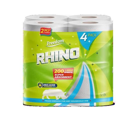 2 PLY  Rhino Kitchen Towel Rolls  4pk
