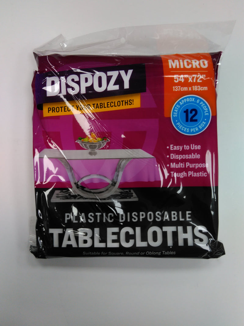 Dispozy Tablecloths Micro 54" X 72" 12pcs