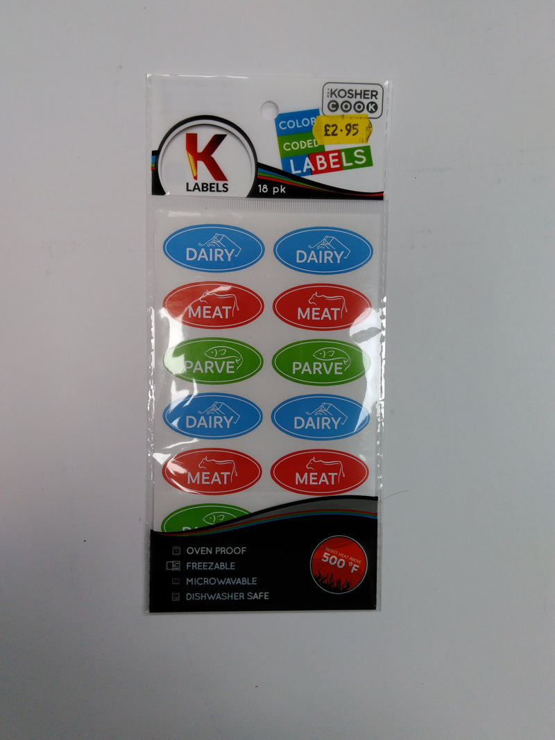 Kosher Cook Kosher Labels On Sheet -  Assorted pk