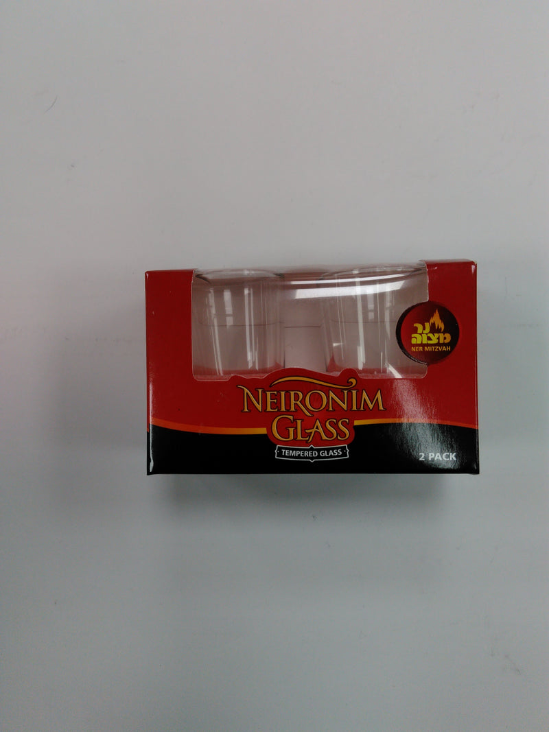 Ner Mitzvah Neironim Glass 2pk