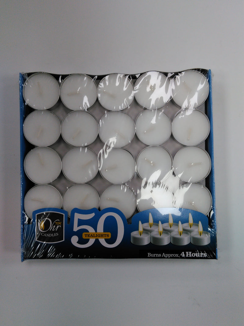 Ohr Tea Lights Plastic Wrapped 50pk