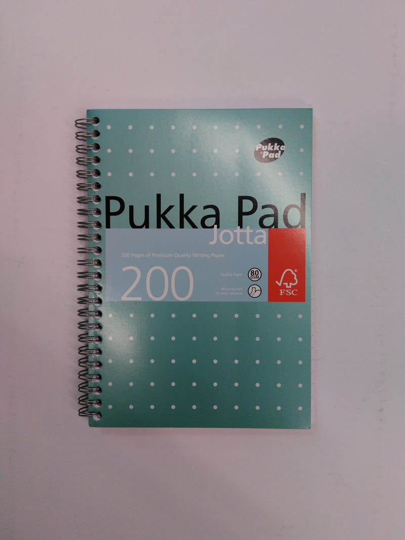 A5 Metallic Jotta Notepad Green Dots