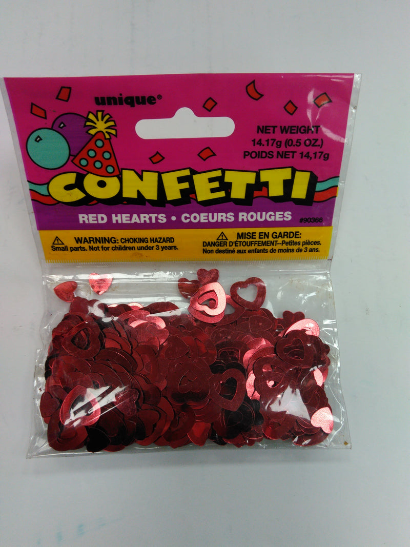 Confetti Red Hearts