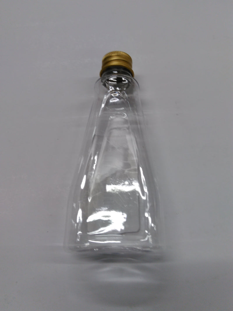 Small Clear Bottle Gold Top