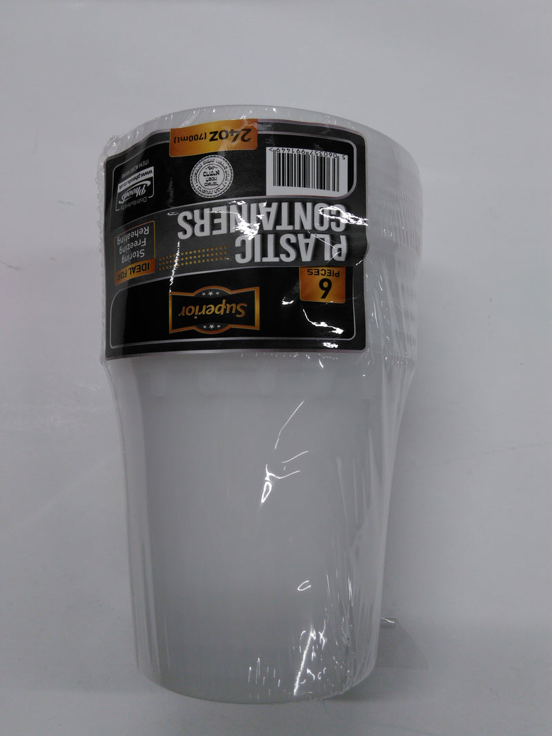 24oz Round Container + Lid
