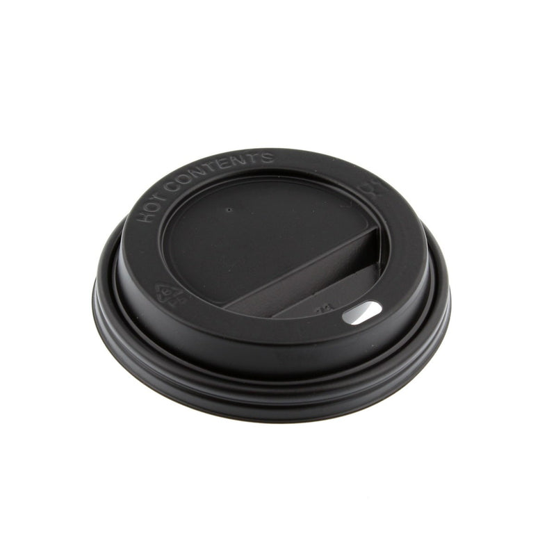 Plastic Recloseable Black Lids For 10oz-16oz Paper Cups &