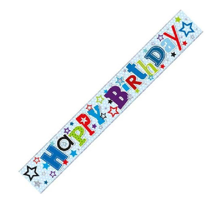 2.5 mtr Happy Birthday Stars Banner WB2112T