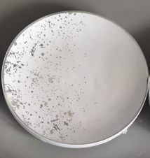 10" Plate Sparkle White/Silver 10pk