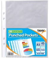 A5 Punched Pockets 100 pack