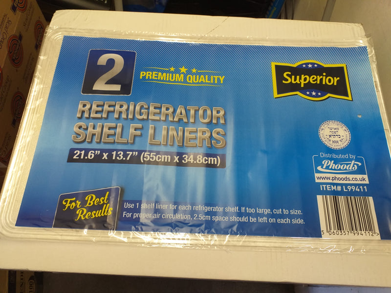 Pesach Fridge Shelf Liners 21.6"x13.7" 2pk