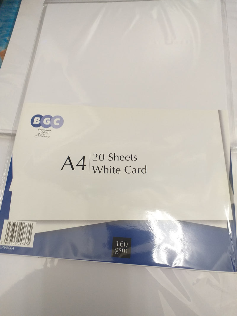 A4 White Card 20 Sheets