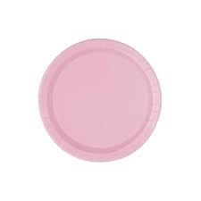 7" Round Pink paper plates