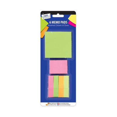 6 memo pads