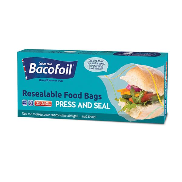 Bacofoil Resealable Small Food Bags 25pk