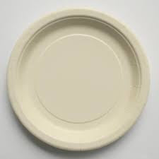 9" Round Cream/Ivory Plates 16pk