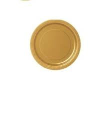 7" Round Gold Plates 20pk