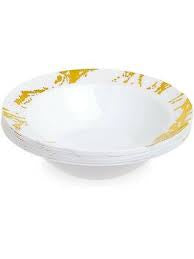 Carrara dessert bowls white/gold