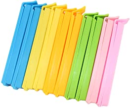 Bag Clips - GREEN YELLOW PINK WHITE X 12