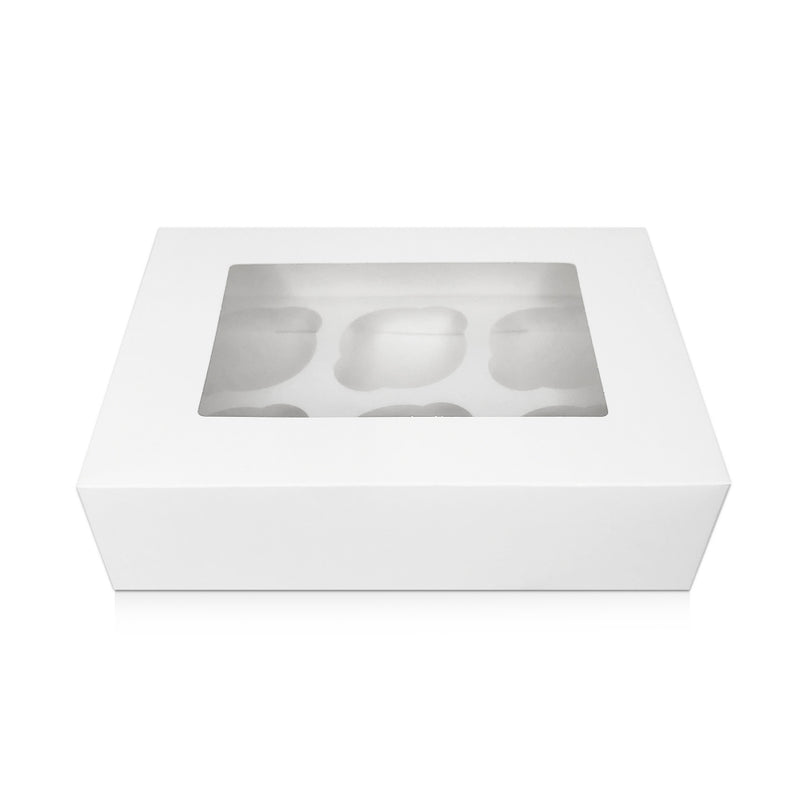 6 Cupcake Box with Window 3pk