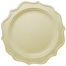 10" Mashers Plastic Cream Plate 10pk