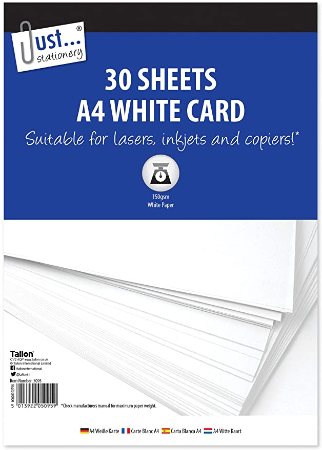 A4 white card 30 sheets