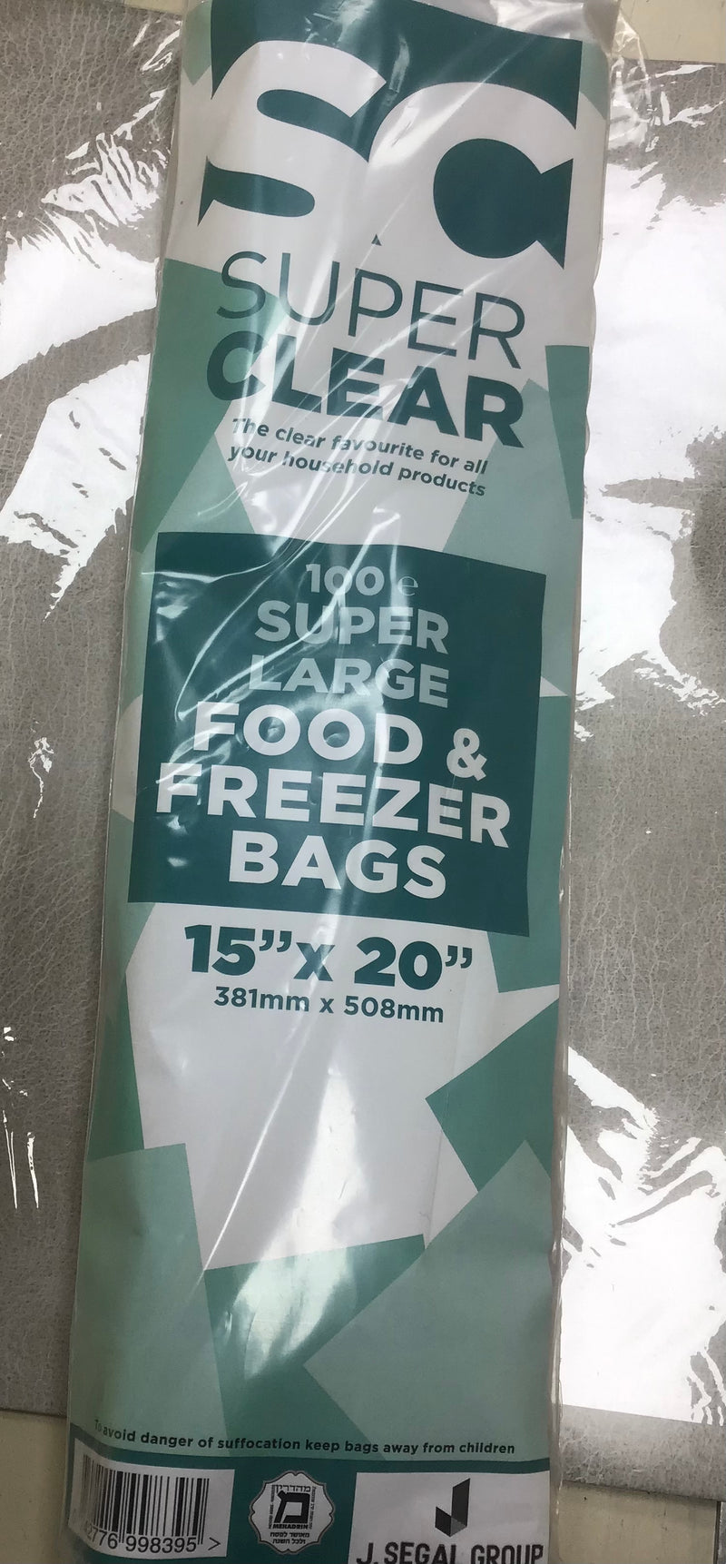 Super Clear Bags 15"x 20" 100pk