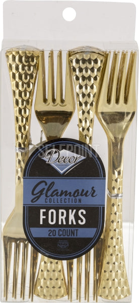 Decor Gold Forks 20pk