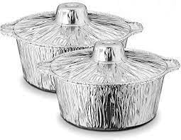 Small foil disposable pot 3pk