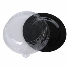 8" Round Black Plate & Dome Lid