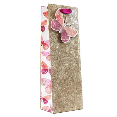 Butterfly Glitter Bottle Gift Bag