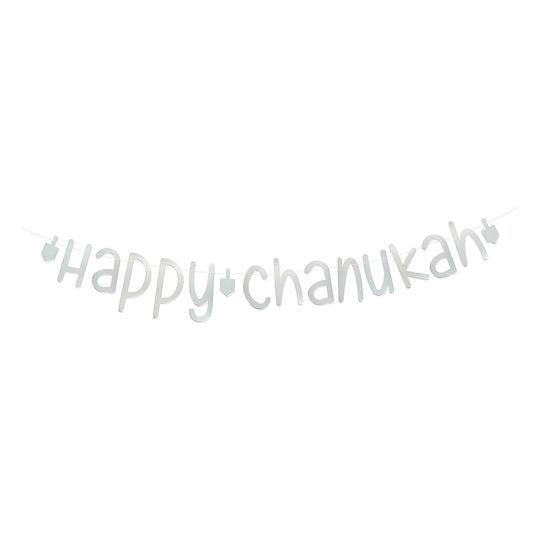 Happy Chanukah Bunting Silver