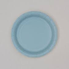 7" Round Powder Blue Plates 20pk