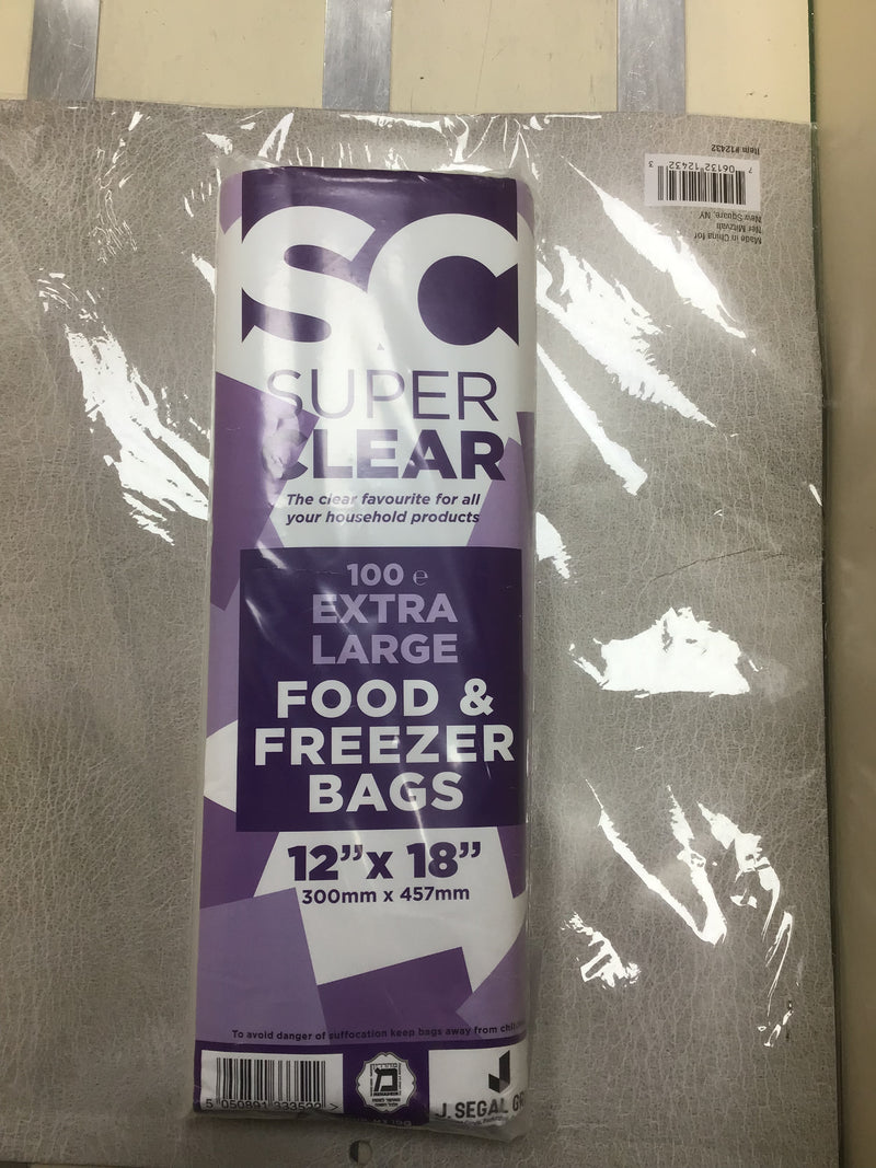 Super Clear Bags 12 x 18 pk 100