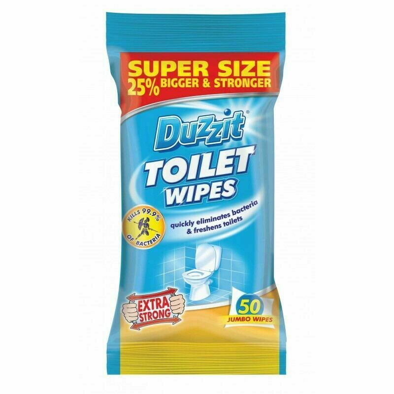 Duzzit Jumbo Toilet Wipes 50pk