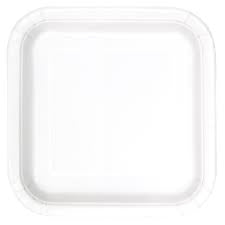 7" Square White Plates 16pk