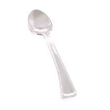 Small Wonders Clear 4" Spoon 25pk