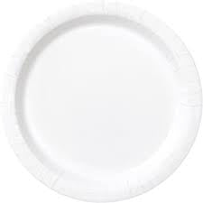 9" Round White Plates 16pk