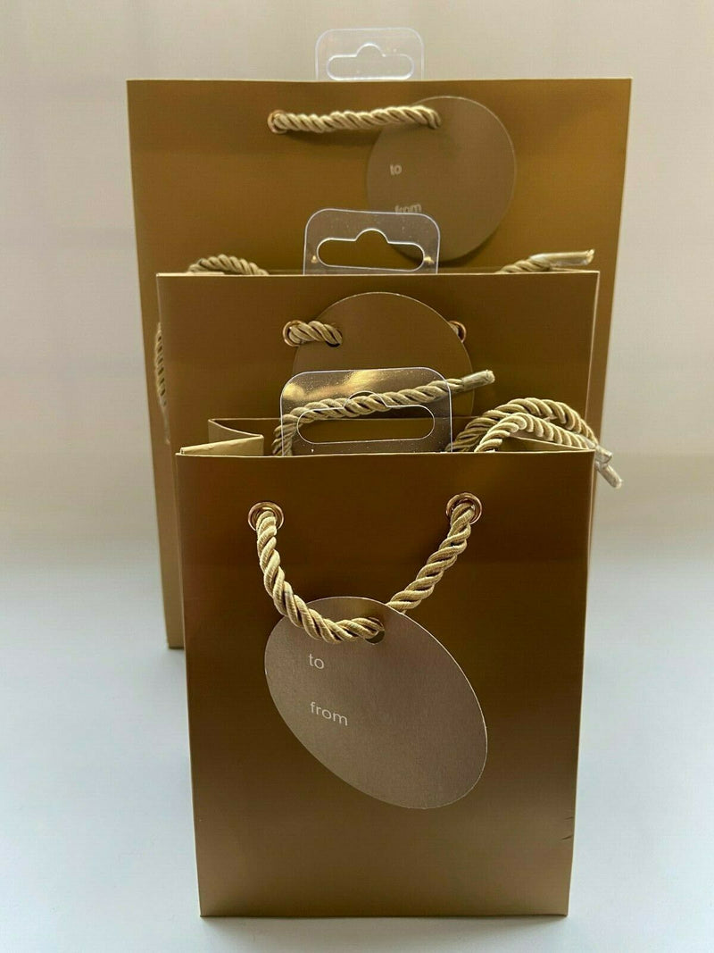 Small Gold Gift Bags