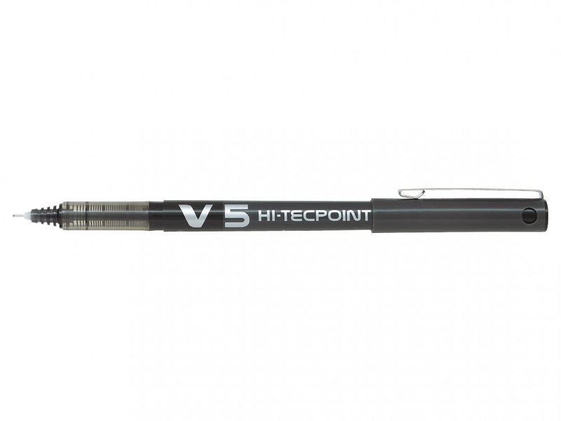 Pilot V5 Hi-Tecpoint Rollerball Black Fine Tip