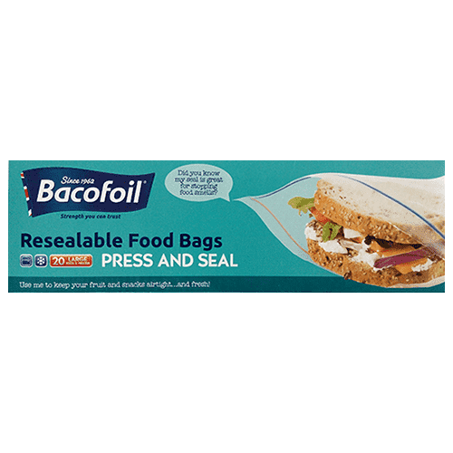 Bacofoil Resealable Food Bags Large