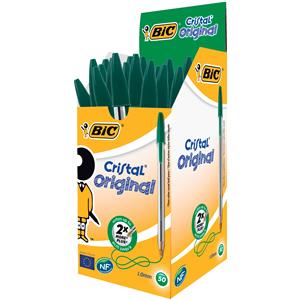 Bic cristal Ballpoint Pen GREEN Medium 1.0mm Tip